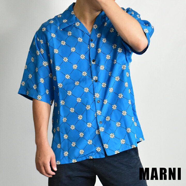 楽天市場】マルニ マルニグラム シャツ メンズ ロゴ 半袖 花柄 