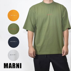 マルニ Tシャツ メンズ モックネック ロゴ 半袖 ブランド 綿100％ MARNI ホワイト 白 コットン HUMU0223P1 USCS87
