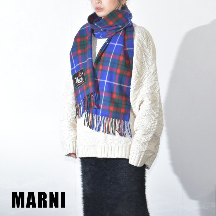 マルニ MARNI チェック柄ウールストール