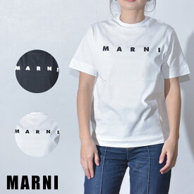 マルニ Tシャツ レディース ロゴ 半袖 ブランド 親子リンクコーデ お揃い キッズサイズ有り 綿100％ MARNI 黒 ブラック ホワイト 白 コットン M002MV M00HZ