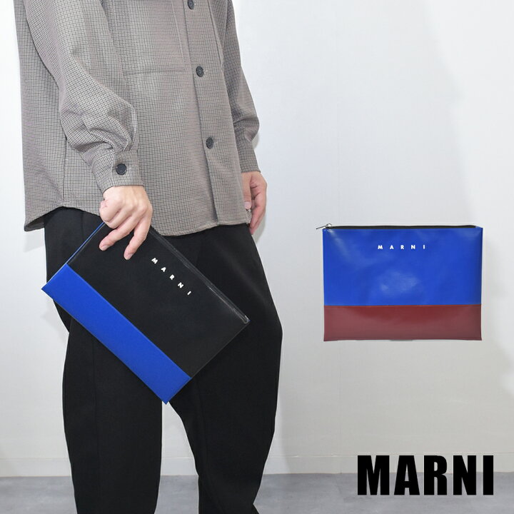 楽天市場】マルニ クラッチバッグ PVC バイカラー TRIBECA ロゴ MARNI  