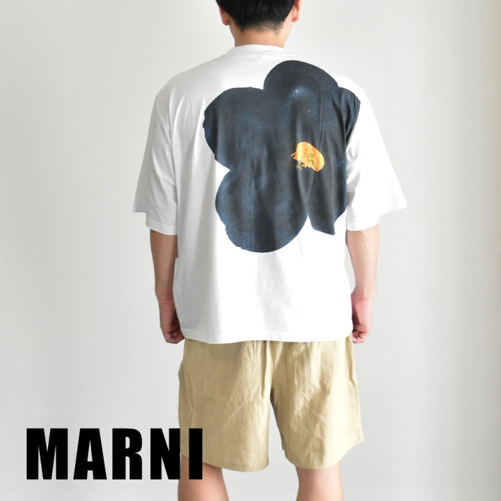 楽天市場】マルニ Tシャツ メンズ ロゴ 半袖 花柄 フラワー ブランド  