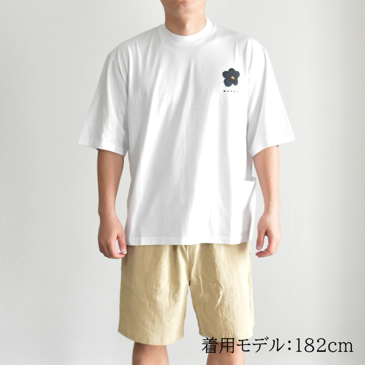 楽天市場】マルニ Tシャツ メンズ ロゴ 半袖 花柄 フラワー ブランド 
