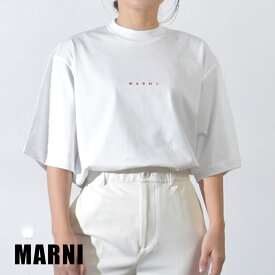マルニ Tシャツ レディース ミニロゴ 半袖 ブランド 綿100％ MARNI ホワイト 白 コットン THJE0263P1