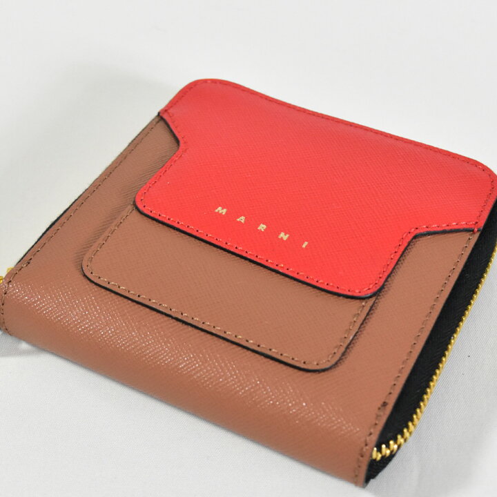楽天市場】マルニ ラウンドファスナー 二つ折り財布 財布 MARNI 
