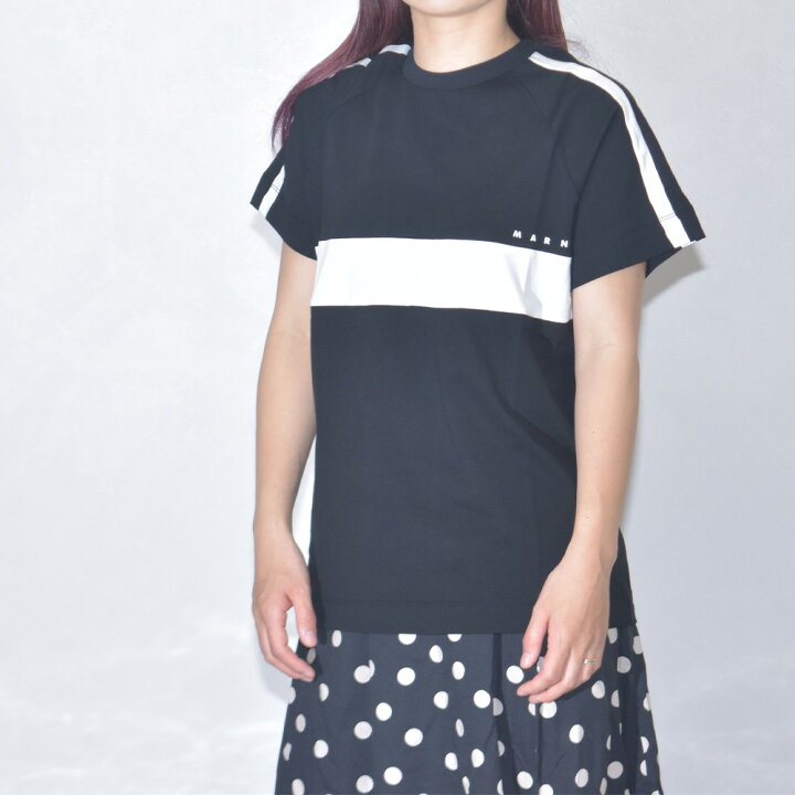 楽天市場】マルニ Tシャツ レディース 半袖 ストライプライン ブランド 