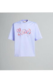 マルニ Tシャツ ロゴ ペールブルー MARNI HUMU0223PB