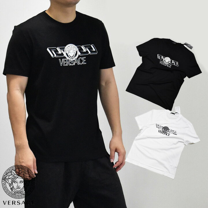 楽天市場】ヴェルサーチ Tシャツ ロゴ メンズ 半袖 ブランド VERSACE 