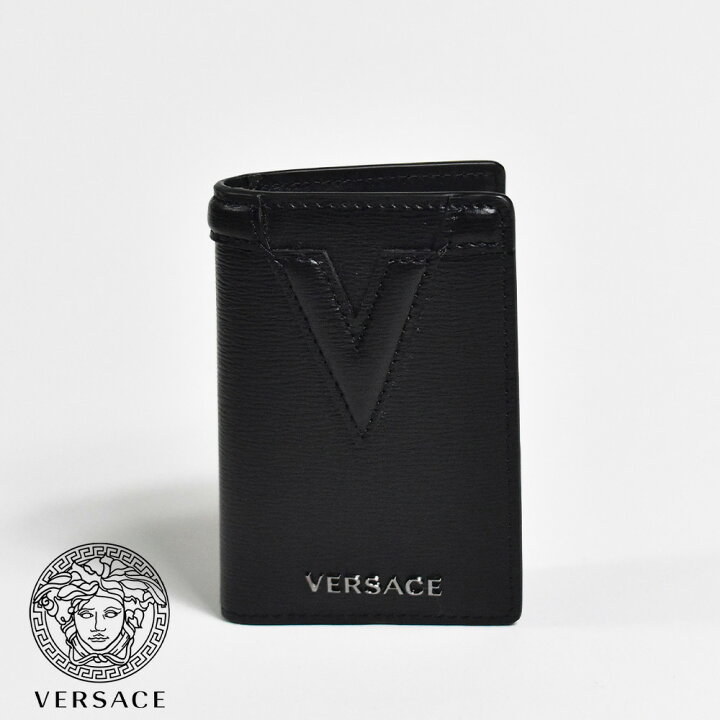 楽天市場】ヴェルサーチ カードケース 名刺入れ VIRTUS ロゴ 本革 