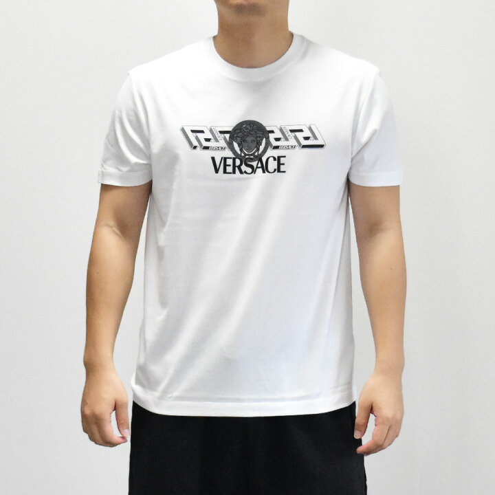 楽天市場】ヴェルサーチ Tシャツ ロゴ メンズ 半袖 ブランド VERSACE 