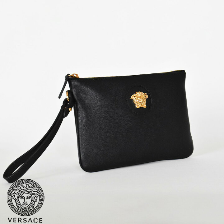 新品15万円】VERSACE ラ メドゥーサ ラージ クラッチバッグ ブラック  