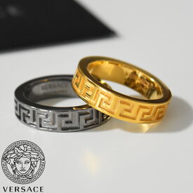 ヴェルサーチ リング 指輪 VERSACE メンズ グリークリング グレカ模様 シルバー ゴールド