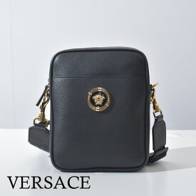 ヴェルサーチ バッグ ショルダーバッグ ショルダー 本革 メデューサ カーフレザー メンズ レディース ブランド VERSACE ブラック 1002885