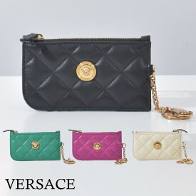 ヴェルサーチ カードケース コインケース メデューサ ブランド キルティング 本革 小銭入れ付き メンズ レディースVERSACE DP3I168S ベルサーチ