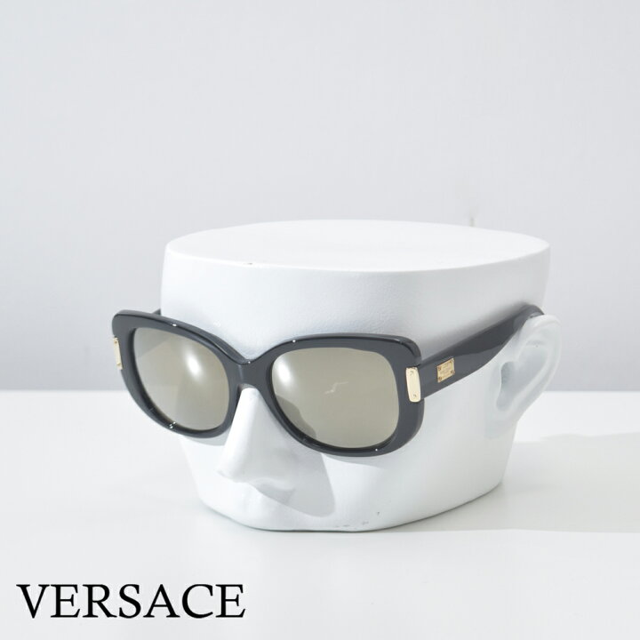 楽天市場】ヴェルサーチ サングラス ロゴ ブラック ゴールド ブランド  