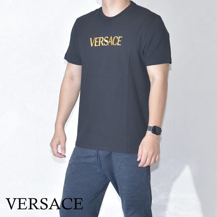 楽天市場】ヴェルサーチ Tシャツ 刺繍ロゴ メンズ VERSACE 半袖 