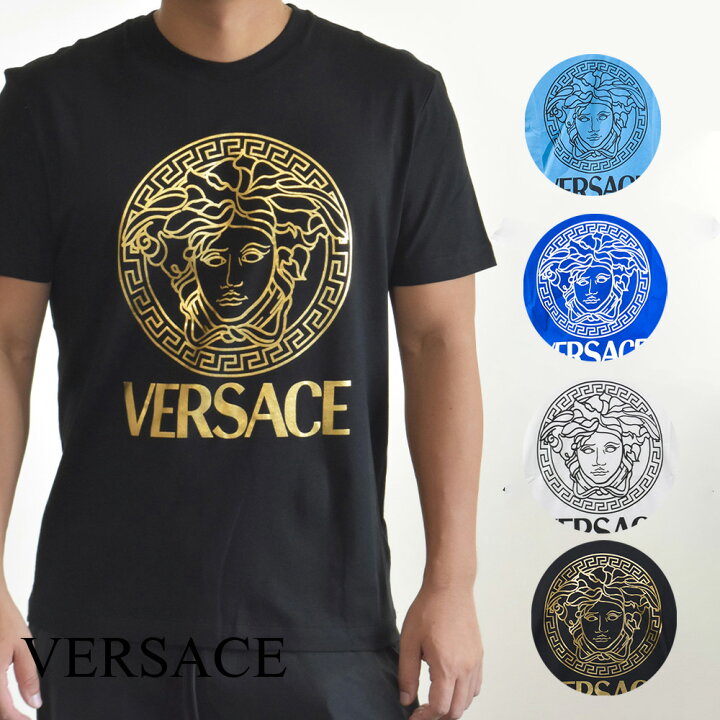 楽天市場】ヴェルサーチ Tシャツ メンズ VERSACE 半袖 ブラック 黒  