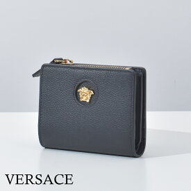 ヴェルサーチ 財布 二つ折り ラ・メデューサ 本革 メンズ ブランド革 小銭入れ VERSACE 1004664