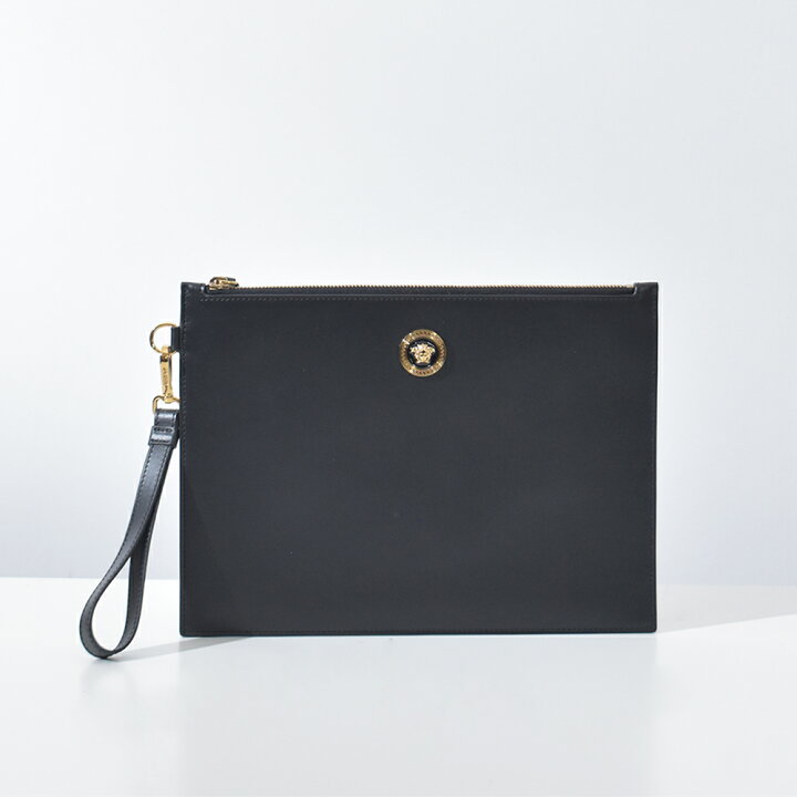 新品15万円】VERSACE ラ メドゥーサ ラージ クラッチバッグ ブラック  