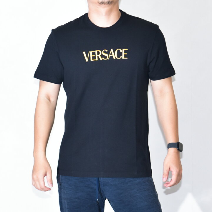 楽天市場】ヴェルサーチ Tシャツ 刺繍ロゴ メンズ VERSACE 半袖 