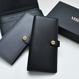 ヴェルサーチ 財布 本革 メデューサ メンズ ブランド VERSACE 長財布 ハイブランド タテメデューサ長財布 フラップ ヴェルサーチ ヴェルサーチェ ベルサーチ 1002898