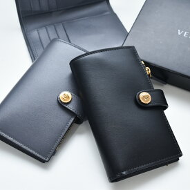ヴェルサーチ 二つ折り財布 小銭入れ付き メデューサ ロゴ有り 本革 レディース カーフスキン VERSACE ブランド ベルサーチ フラップ財布 財布 1002897