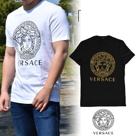 ヴェルサーチ Tシャツ メンズ VERSACE 半袖 ブランド クルーネック メデューサ カットソー A89497S