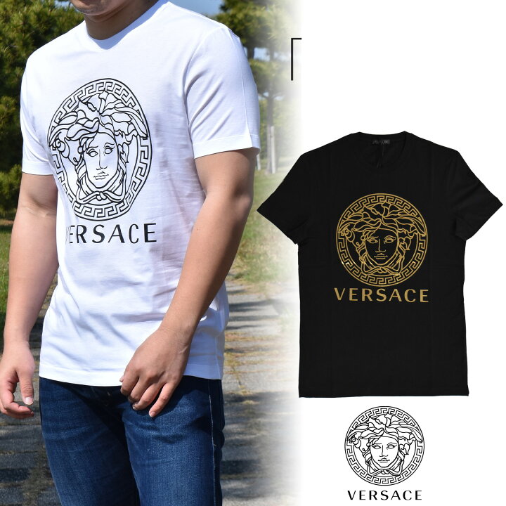 楽天市場】ヴェルサーチ Tシャツ メンズ VERSACE 半袖 ブランド クルー  