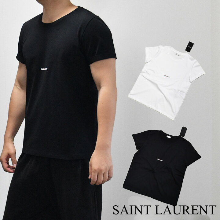 楽天市場】サンローラン Tシャツ ロゴ メンズ 半袖 ショートスリーブ 