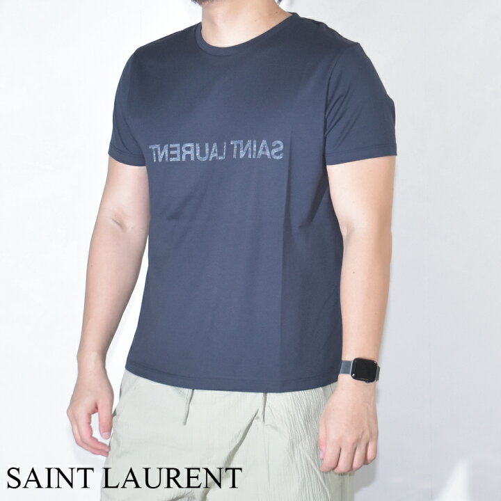楽天市場】サンローラン リバースTシャツ メンズ 半袖 ラウンドネック 