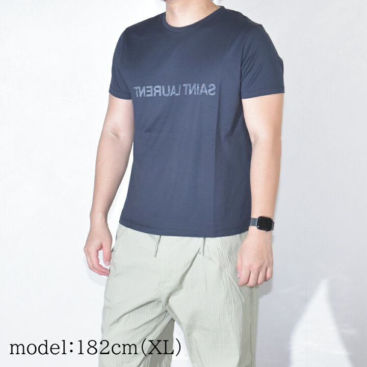 楽天市場】サンローラン リバースTシャツ メンズ 半袖 ラウンドネック 