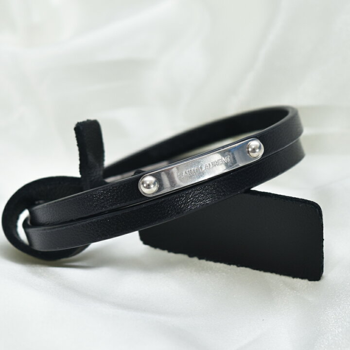 楽天市場】サンローラン レザー ブレスレット SAINT LAURENT 758343 