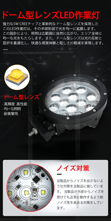 楽天市場】サーチライト 12v led LED作業灯 ワークライト 投光器 【12v  