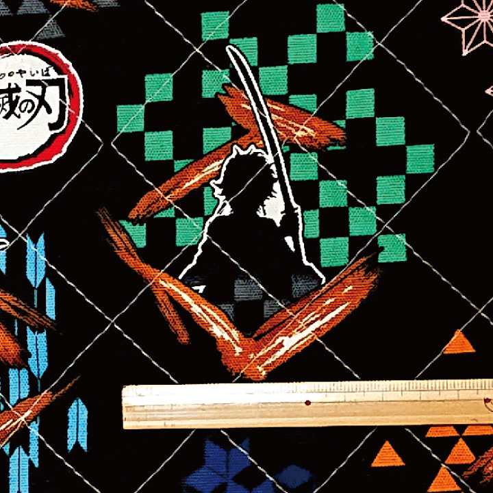 楽天市場 キルティング生地 鬼滅の刃 シルエット 1m以上のご購入でメール便選択時に送料無料 鬼滅の刃キャラクター 黒 男の子 日本製 入園入学 生地 布 レッスンバッグ ナップサック 巾着 ミシンのサカイ