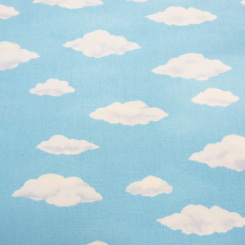 【オックス生地】雲柄【生地 空 青空 雲 背景 日本製 巾着 ハンドメイド 手づくり】