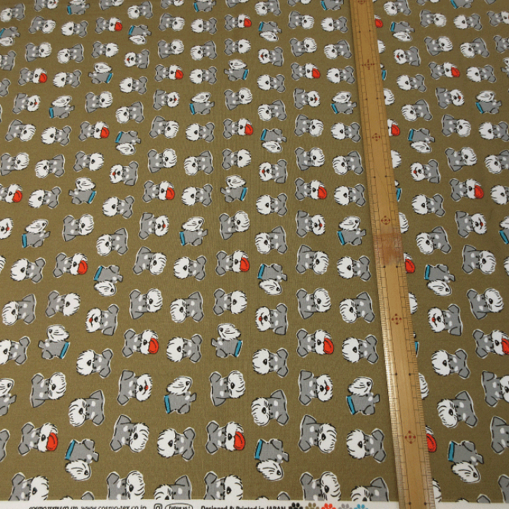 楽天市場】【10cm単位の販売】【オックス生地】dogプリント ミニチュア