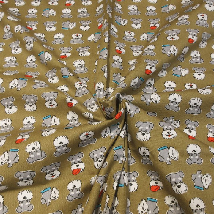 楽天市場】【10cm単位の販売】【オックス生地】dogプリント ミニチュア