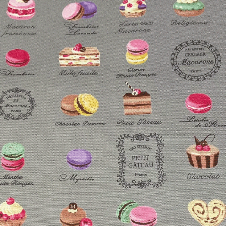 ハンドメイド スイーツ レッスンバッグ 上履き入れ 巾着 マカロン