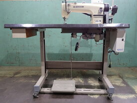 【中古】三菱ミシン　MITSUBISHI ミツビシ1本針上下送り自動糸切ミシン。　NO－ DY-359-22BZ　中古テーブル・脚付き。サーボモーター100V仕様、縫い始め縫い終わり自動止め縫い機能付き。