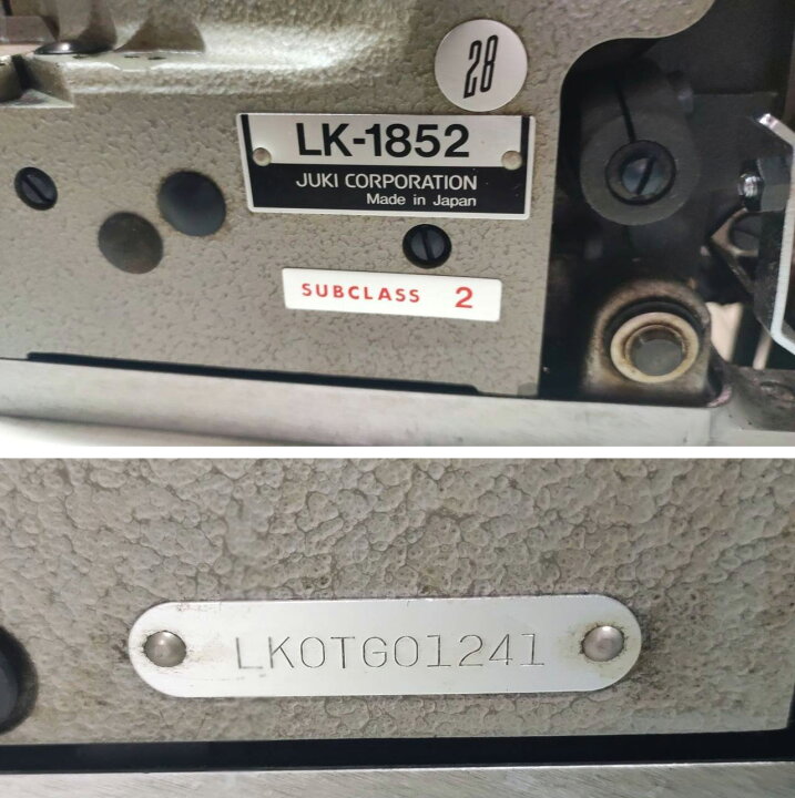 楽天市場】【中古】日本製 JUKI LK-1852 小閂止めミシン 脚卓100V 