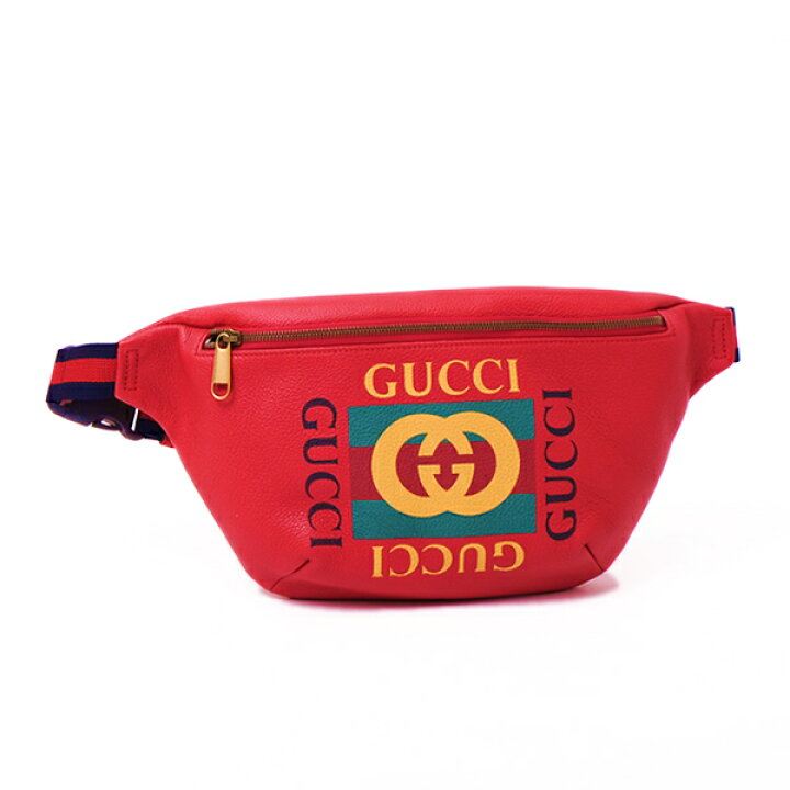 楽天市場 グッチ Gucci ロゴ レザー ボディバッグ ウエストバッグ ベルトバッグ レッド系 メンズ 0gdct 6463 F21 Ss29 ブランドジュエリー京都楽天市場店