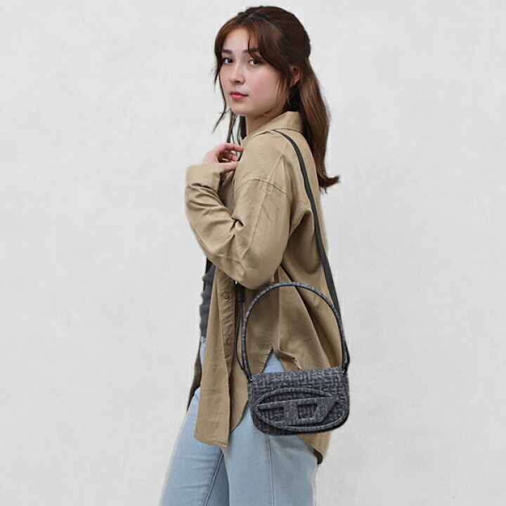 楽天市場】ディーゼル DIESEL 1DR モノグラムデニム×レザー ラウンドD  