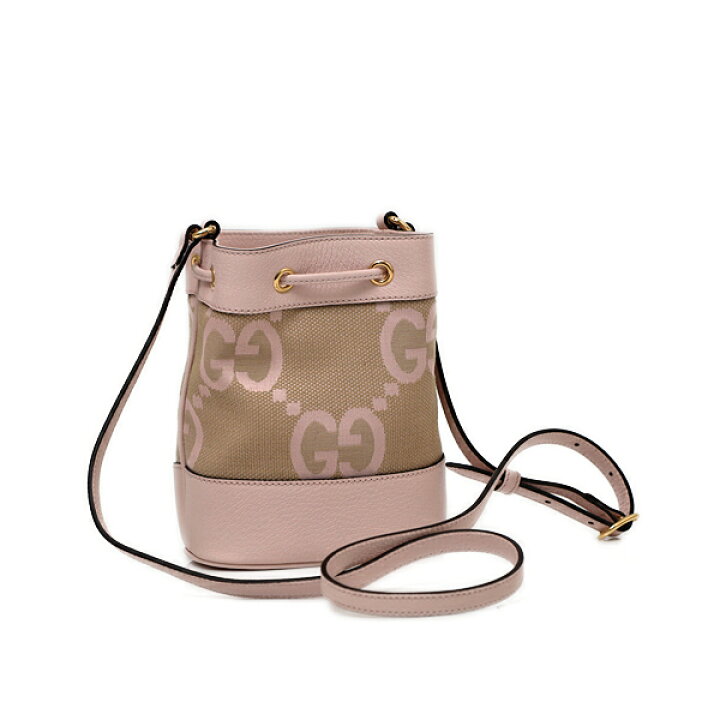 楽天市場】グッチ GUCCI ジャンボGG×レザー 2WAY ミニ バケットバッグ  