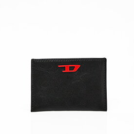 ディーゼル DIESEL RAVE REASY CARD CASE ワンポイント 牛革 レザー カードケース カードホルダー パスケース 定期入れ ブラック [メンズ][レディース] X09904 P3738 T8013