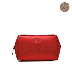 フルラ FURLA カメリア CAMELIA M COSMETIC CASE レザー 化粧ポーチ コスメケース メタリックレッド系 [レディース] WE00449 BX2658 1007_2673S