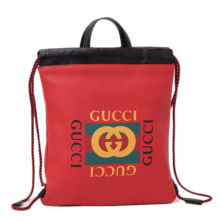 楽天市場】グッチ GUCCI プリント レザー スモール バックパック 