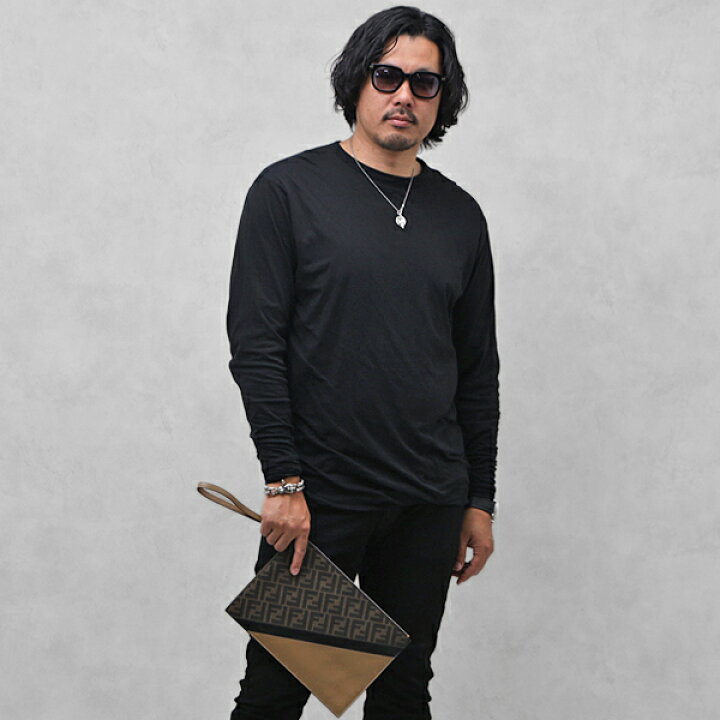 楽天市場】フェンディ FENDI モノグラムファブリック×レザー フラット 