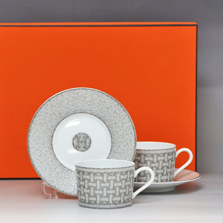 楽天市場】【2客セット】エルメス HERMES モザイク24 ティーカップ 