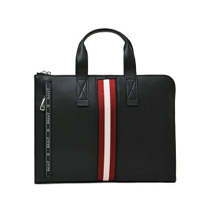 【お値段見直しました!】バリー BALLY ストライプライン レザー 2WAY ビジネスバッグ ブリーフケース ショルダー キャリーオンバッグ ブラック [メンズ] HENRI 10 BLACK 6231775【通常価格95,040円→SALE価格77,700円】【J30】
