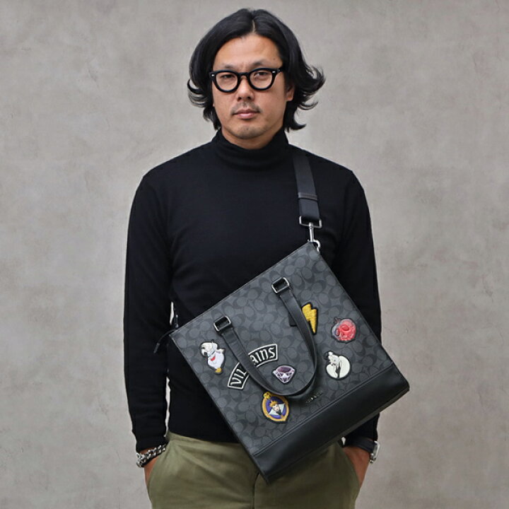 楽天市場 コーチ Coach アウトレット Disney X ディズニーコラボ グラハム ストラクチャード シグネチャー 2way トートバッグ チャコール ブラックマルチ メンズ Cc559 Qbpht Ns2301 ブランドジュエリー京都楽天市場店